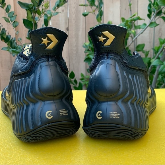 Converse All Star BB Prototype CX Mid Black Gold Baroque Men Basketball A02515C - Picture 15 of 16